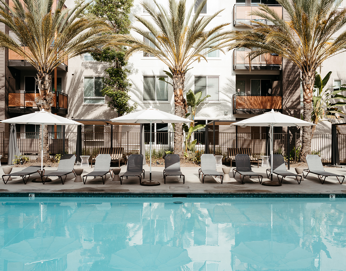 An outdoor swimming pool